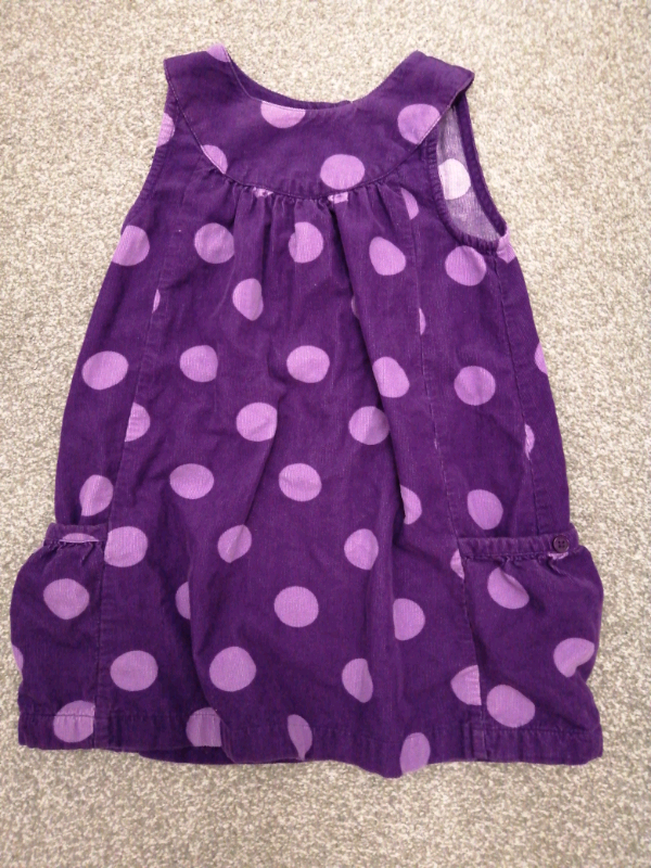 spotty pinafore dress